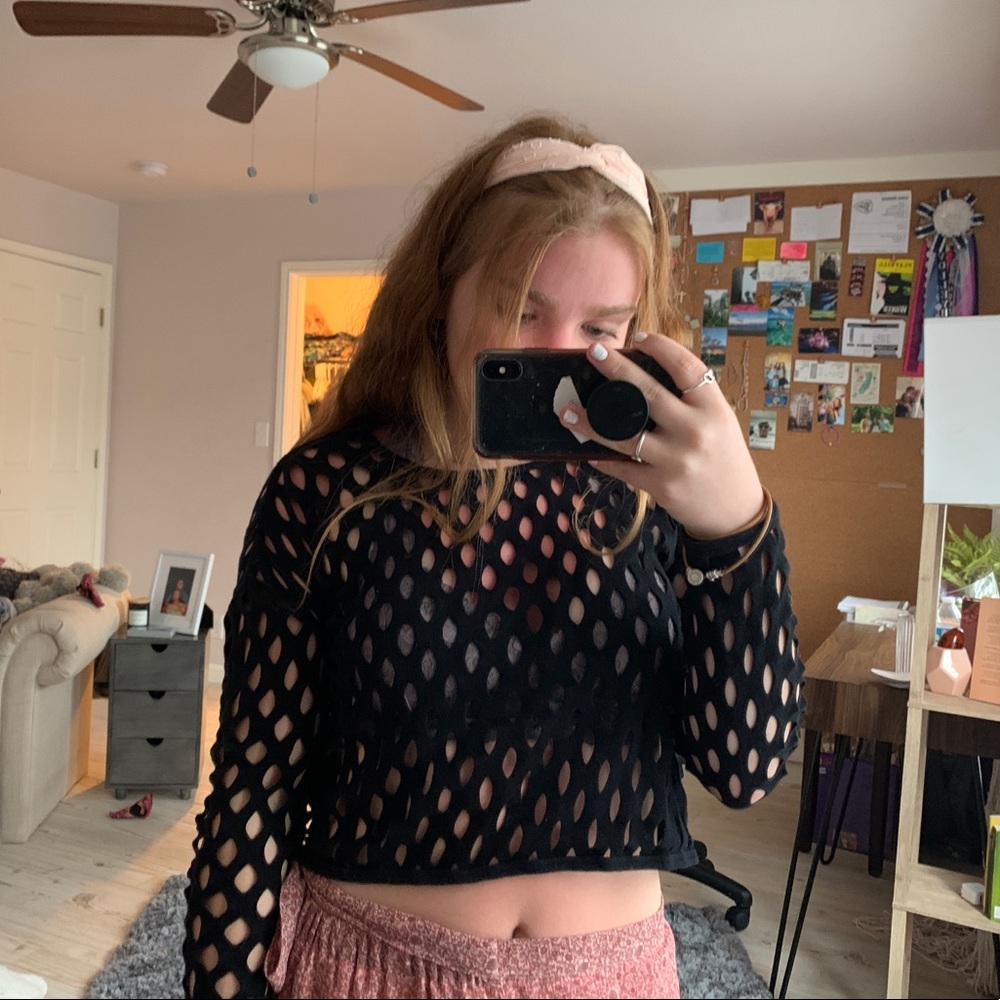 Cute long sleeve with holes!
